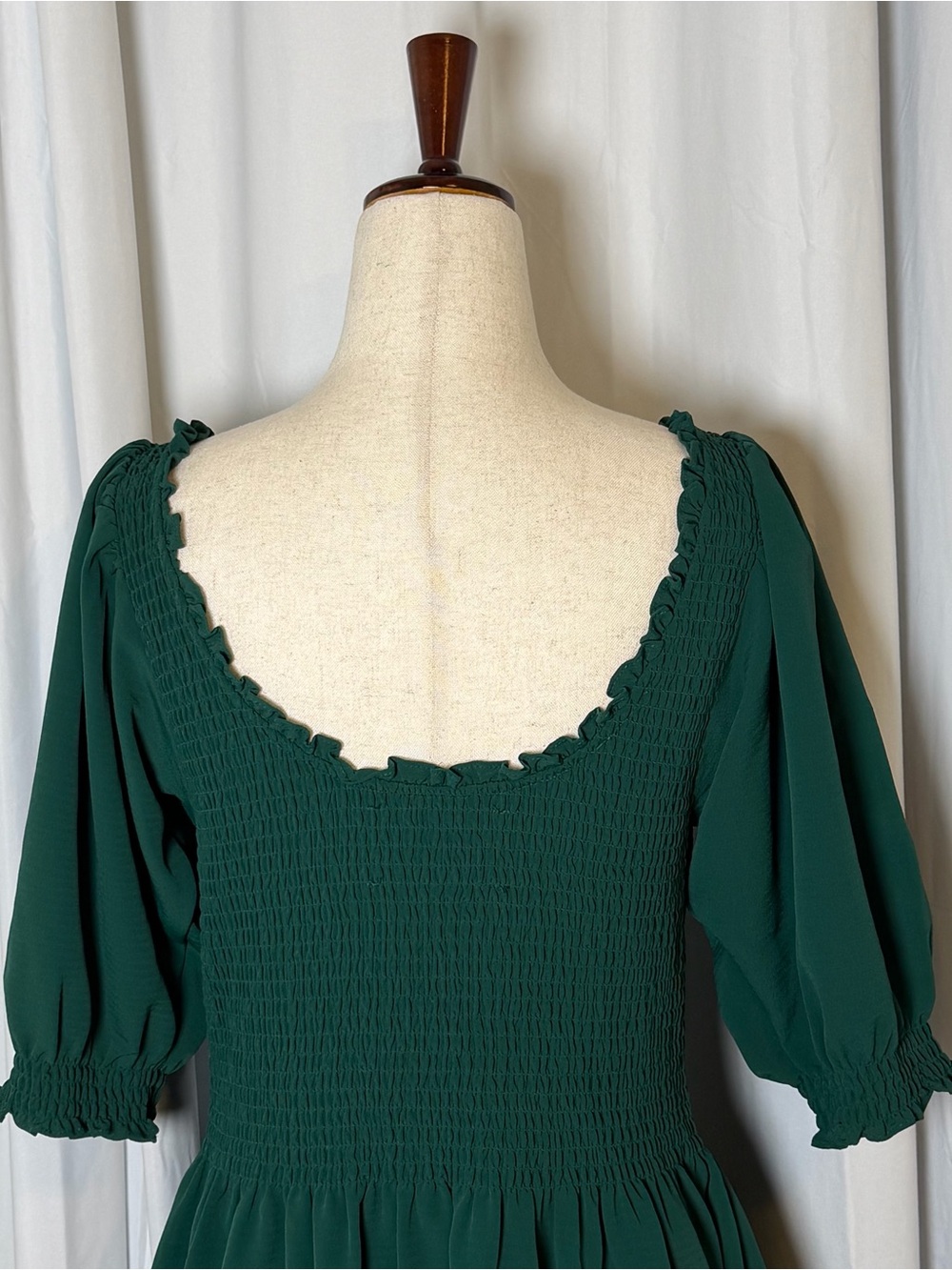 Hill House Home Louisa Nap Dress Medium NWOT Botanical Garden Green Midi Pockets - Picture 9 of 12